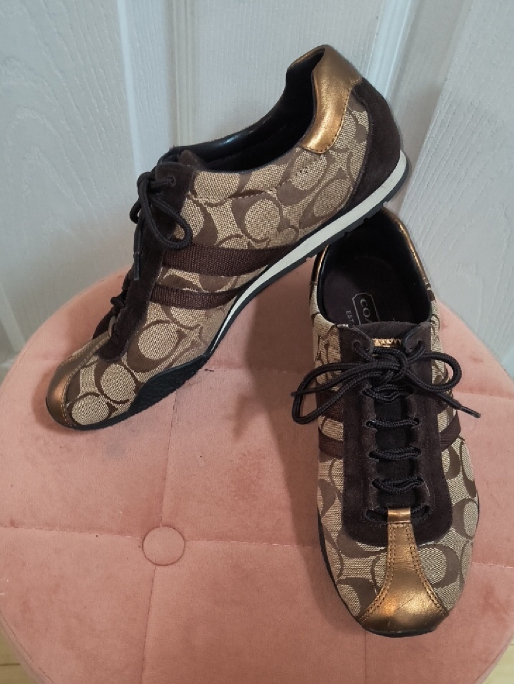Coach Kate Signature Sneakers Size 7.5 - Picture 2 of 7